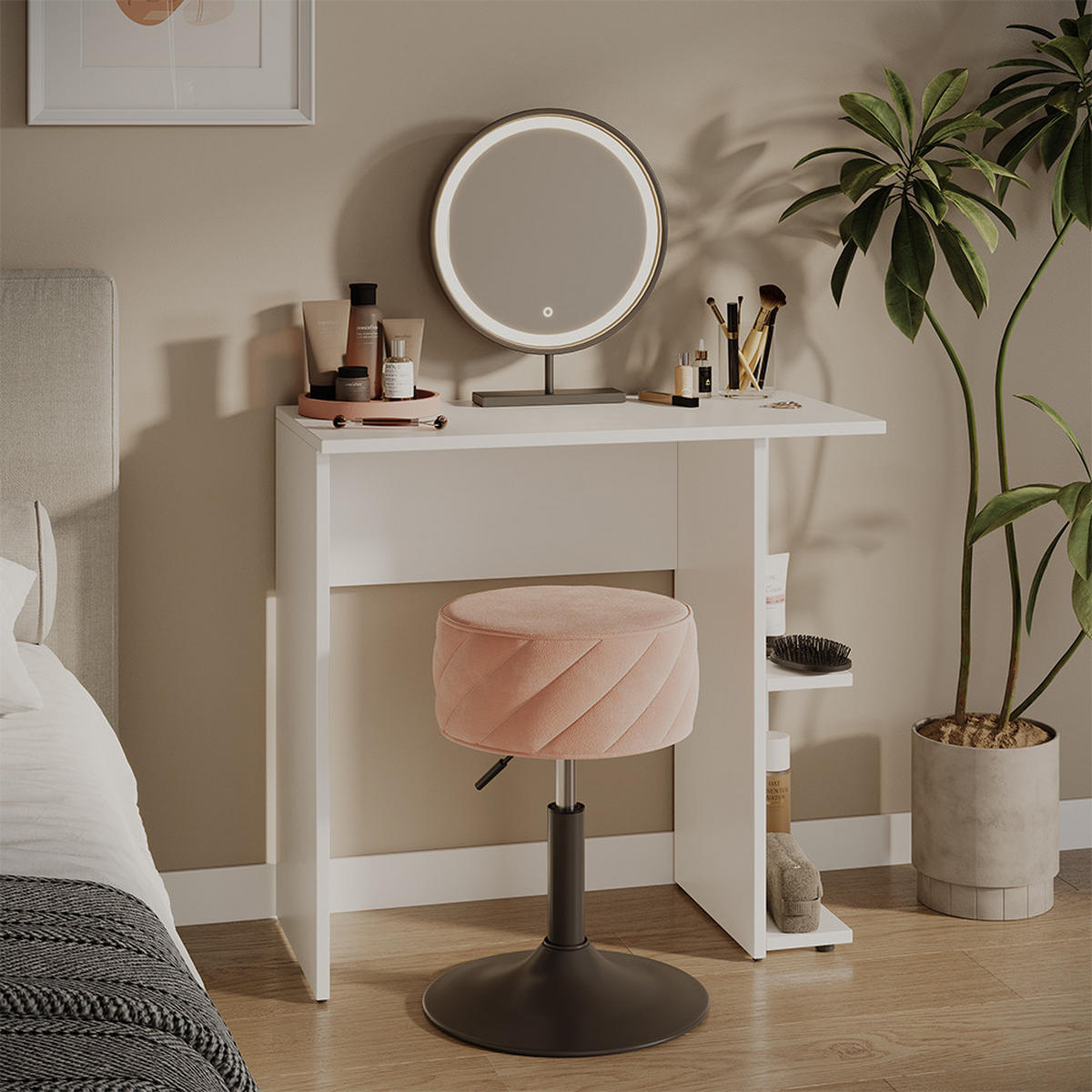 PSACÍ STŮL Simple Bílá - bílá, kompozitní dřevo (40/80/76cm) - Vicco