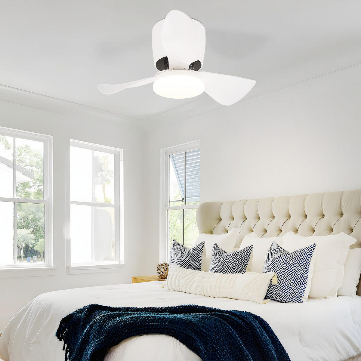 DECKENVENTILATOR Erfurt II 70/70/25cm - Weiß, Kunststoff (70/70/25cm) - Nettlife