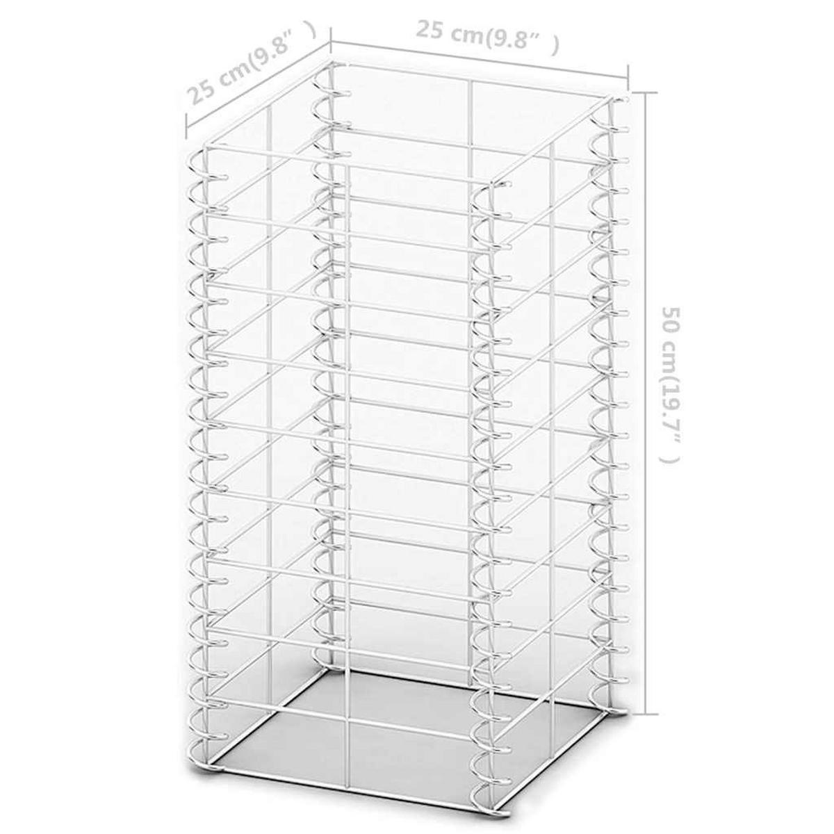 GABIONEN-SET 3-Tlg. Verzinkter Draht 25/25/50 Cm - Silberfarben, Metall (25/50cm) - vidaXL
