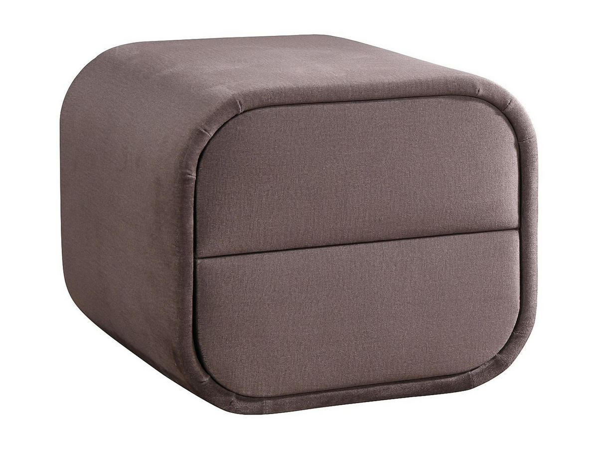 NACHTTISCH - 45.5 cm x 42 cm - stoff - taupe Venalora - Taupe, Textil (45.5/38.5/42cm) - Vente-Unique