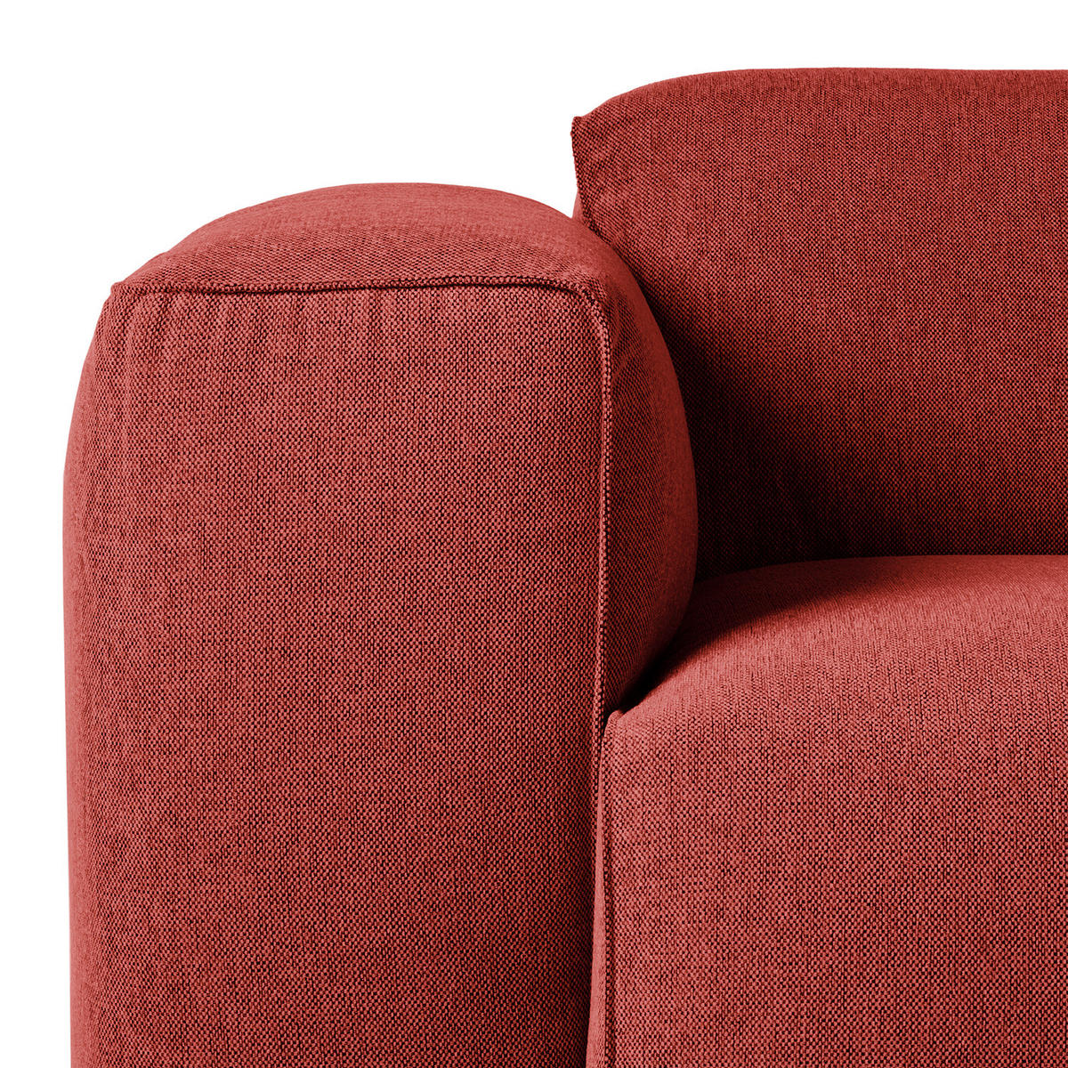 3-SITZER ECKSOFA mit Recamiere - Rot/Schwarz, Kunststoff/Textil (295/231cm) - home24