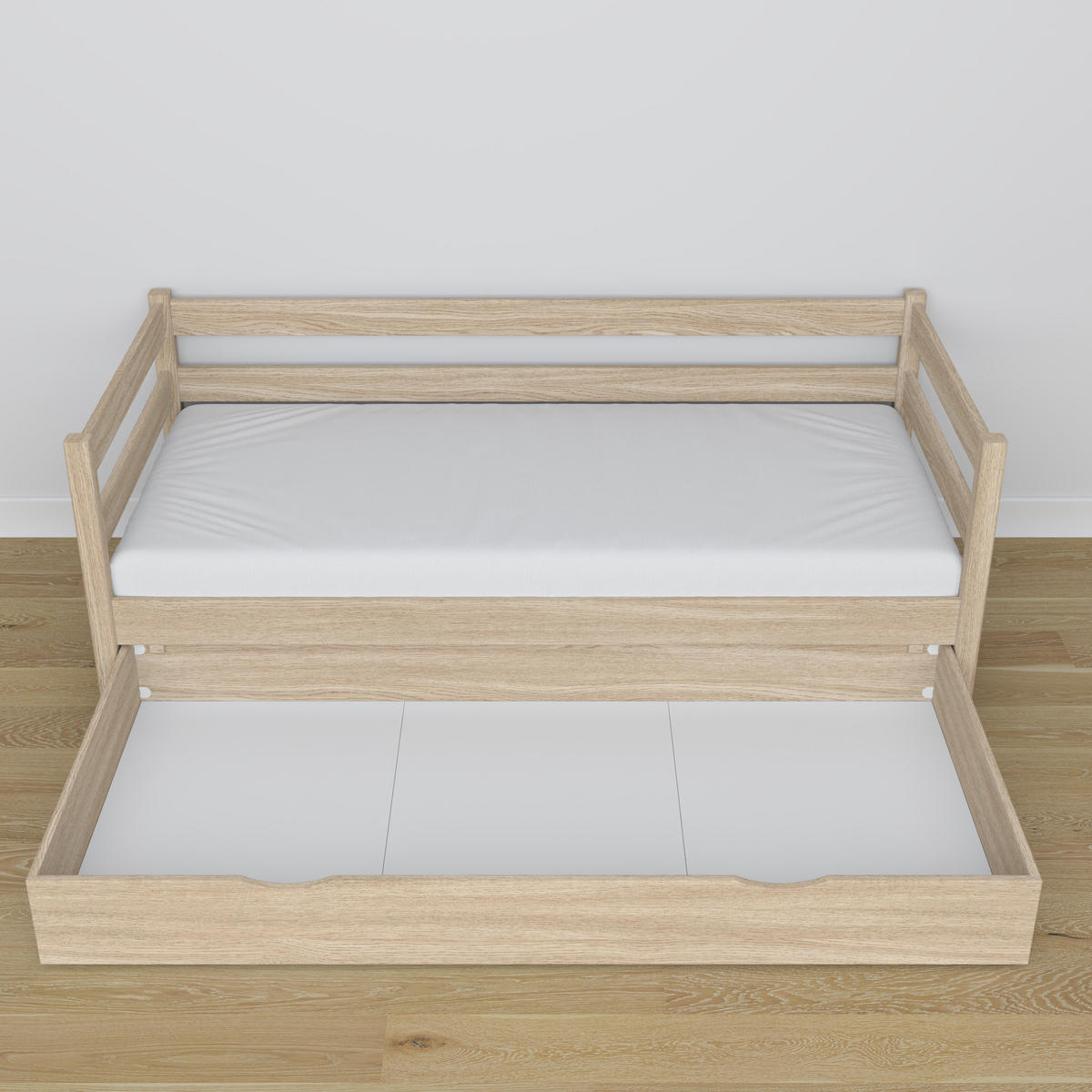 TAGESBETT mit Schublade N01 Sonoma Eiche 90/190 - Sonoma Eiche, Naturmaterialien/Holz (90/190cm) - N-Wood