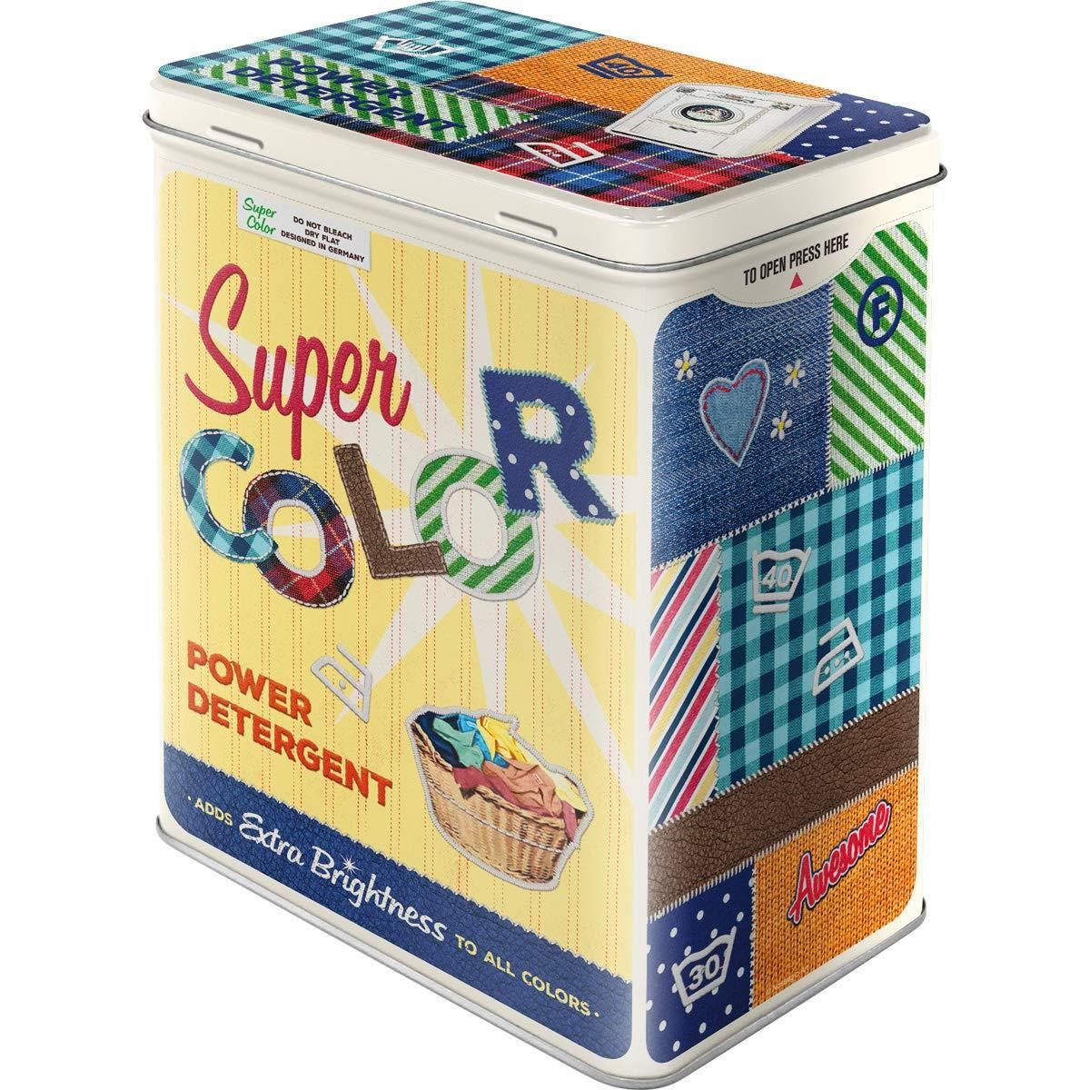 VORRATSDOSE L Home & Country Super Color Detergent - Multicolor, Metall (14/20/10cm) - Nostalgic-Art