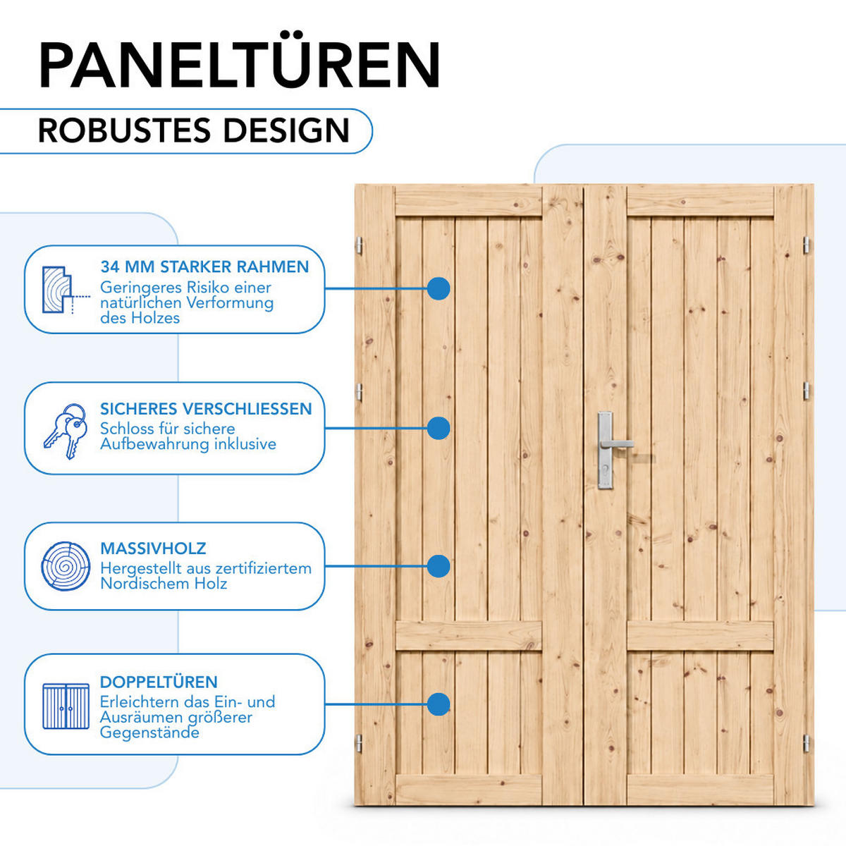 GARTENHAUS HOLZ M367F1 1,98 m² - Naturfarben, Holz (196/218/136cm) - Timbela