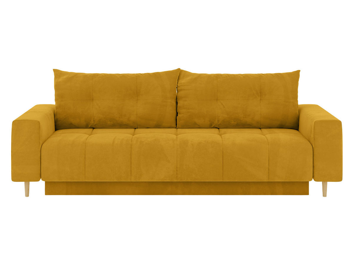 SCHLAFSOFA Santi - Gelb, Holz/Textil (244/88/96cm) - MIRJAN24