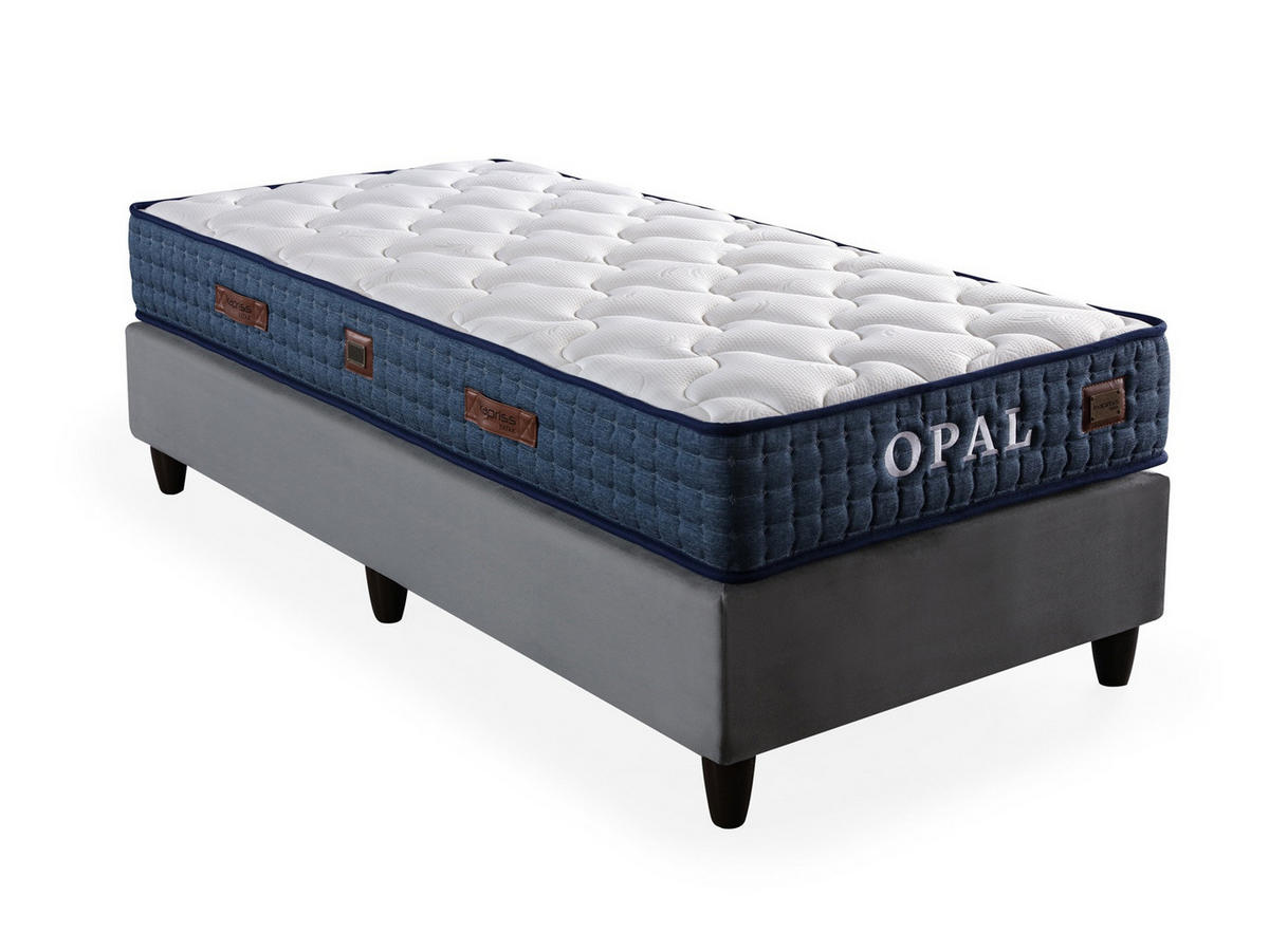 POLSTERBETTSET Opal Blau 180x200 Blau - Blau, Textil/Metall (180/200cm) - Villa Möbel