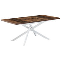 ESSTISCH BEA 120-160/80/76 cm Texas-Eiche - Weiß/Braun, Holzwerkstoff/Metall (80/120/76cm) - B&D Home