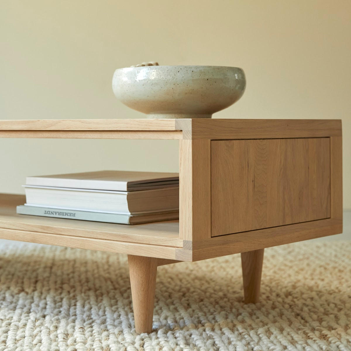 COUCHTISCH Jonàk Natur aus Eiche - Naturfarben, Holz (50/120/38cm) - Tikamoon