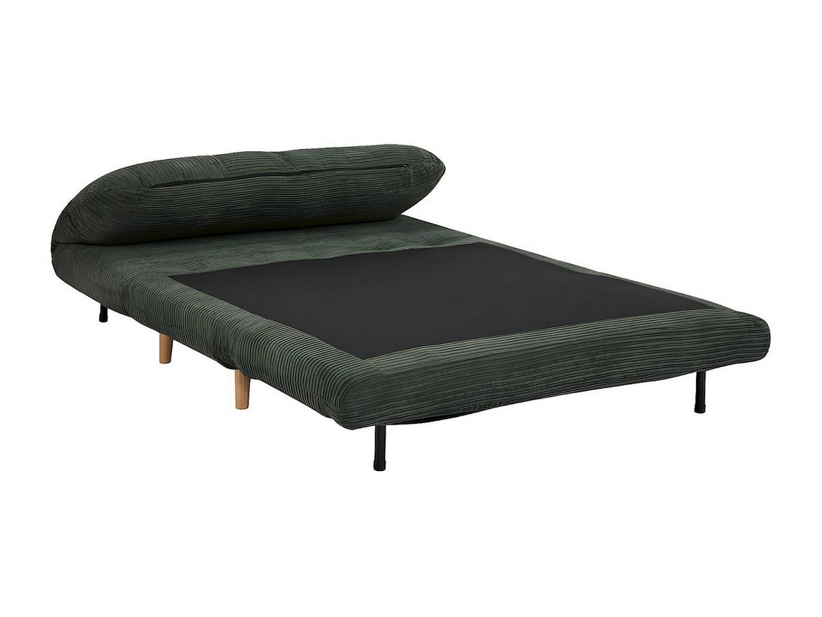 SCHLAFSOFA 2-Sitzer - Cord - Dunkelgrün - PALULA - Grün, Textil (90/83/124cm) - Vente-Unique