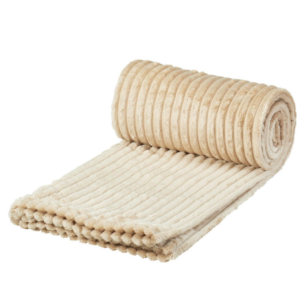 FLANELLDECKE 160/130 cm - Beige, Textil (160/130cm) - Home Styling Collection