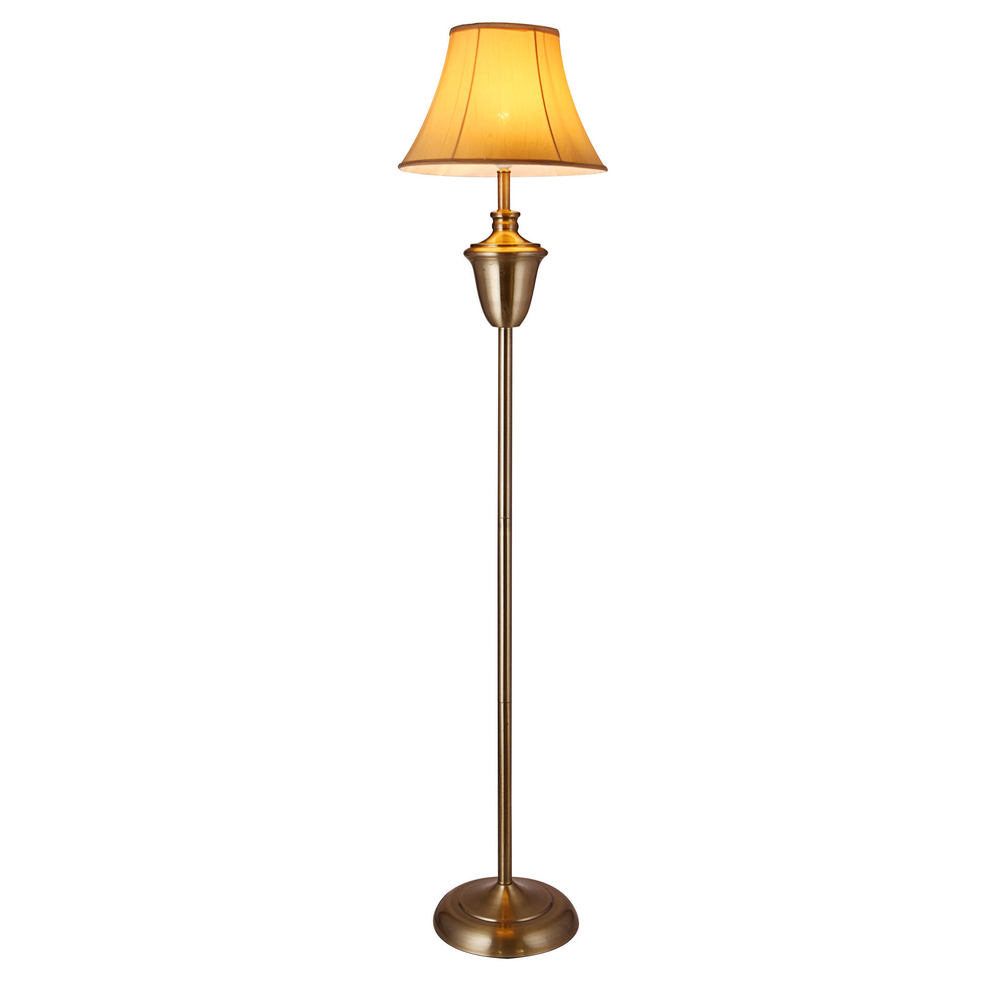 STEHLEUCHTE Madrid - Beige, Metall (35/35/157cm) - lux.pro