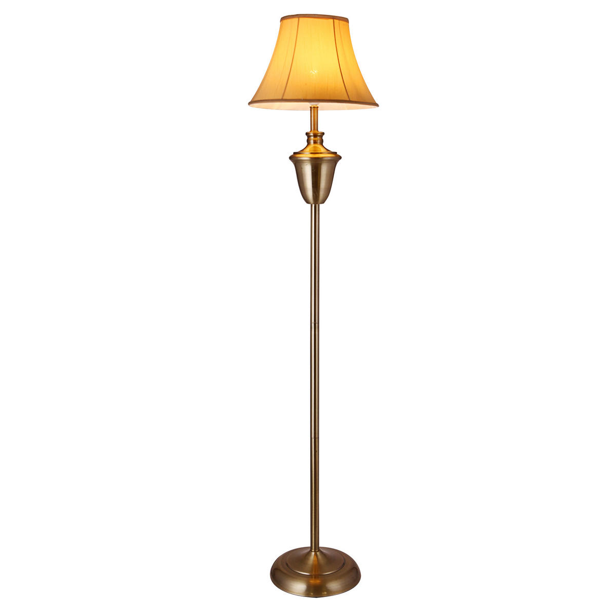 STEHLEUCHTE Madrid - Beige, Metall (35/35/157cm) - lux.pro