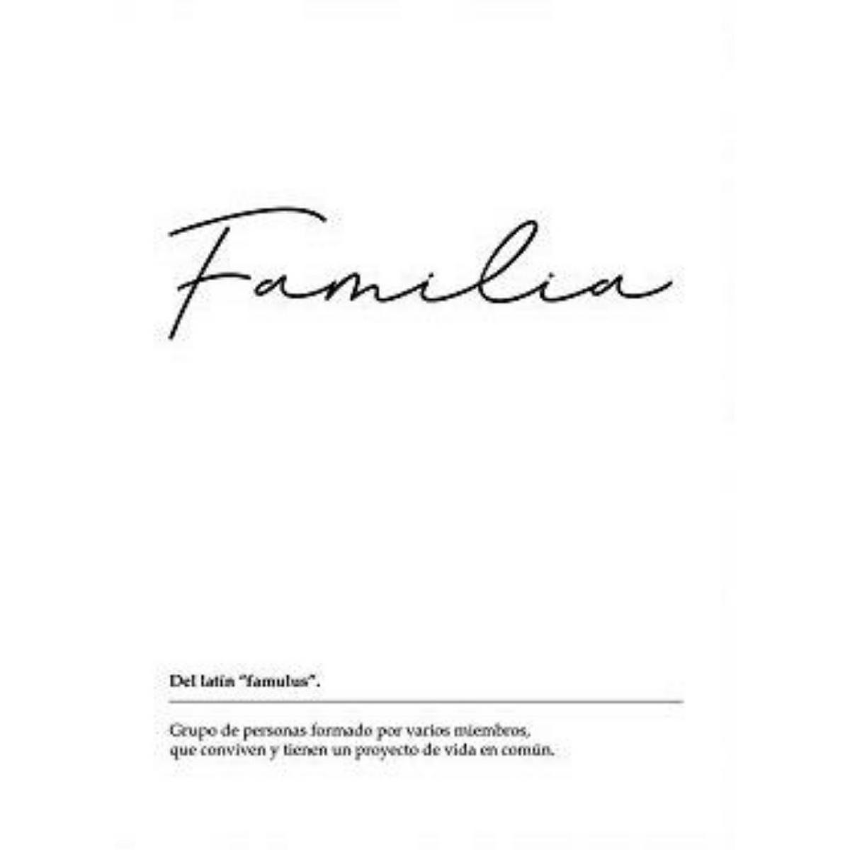 POSTER Nordische Schwarz-Weiß – Wortblatt A4 Schwarzer Rahmen - Schwarz, Papier (29.7/5/21cm) - Nacnic