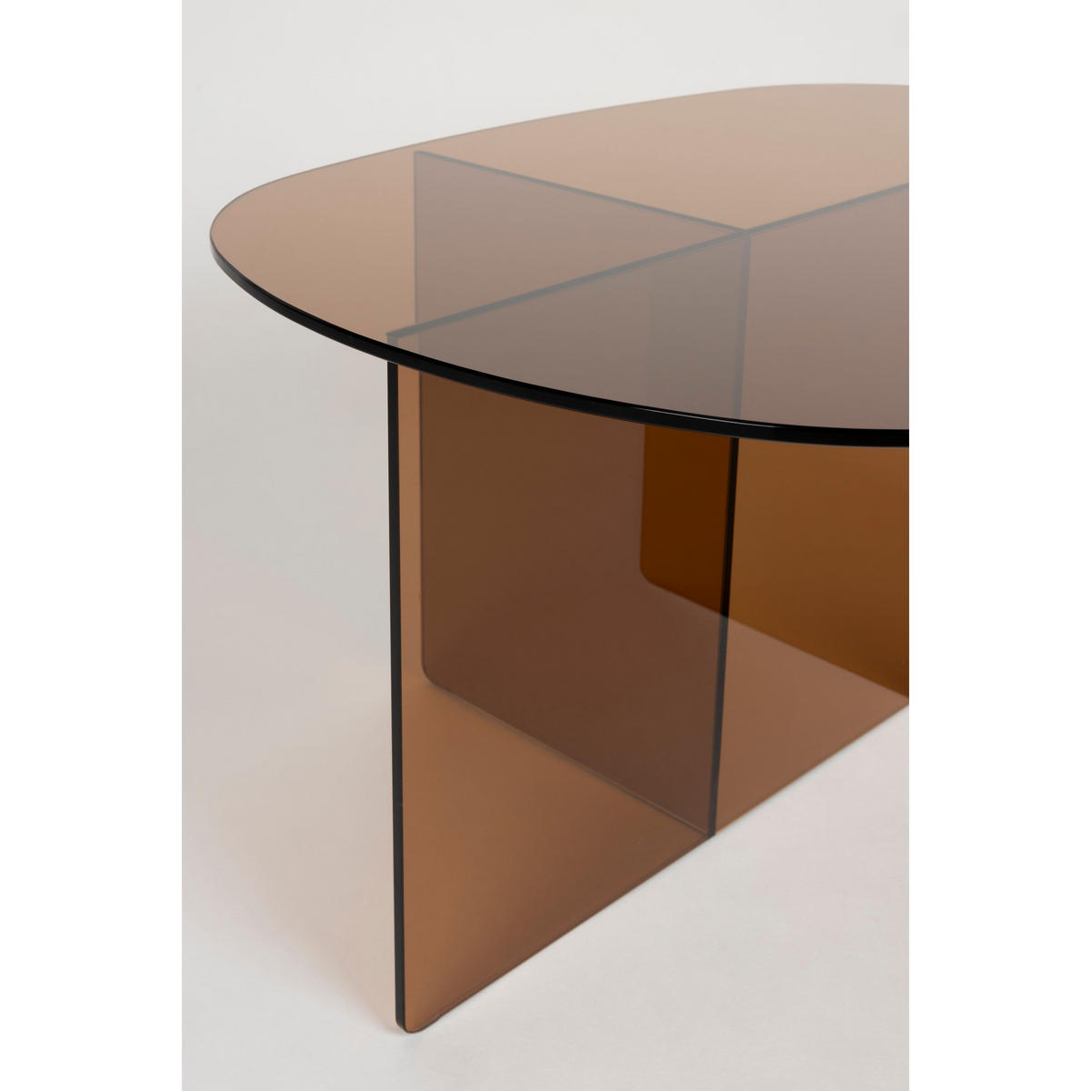 COUCHTISCH Linea Braun - Braun, Glas (80/60/40cm) - Zuiver