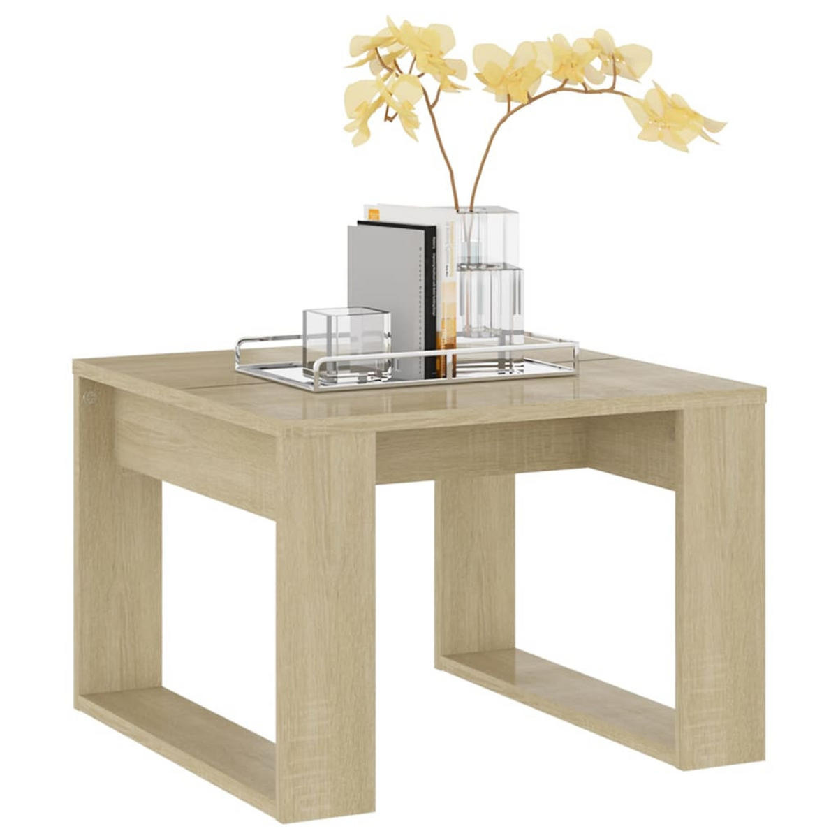 BEISTELLTISCH Sonoma-Eiche 50x50x35 cm Holzwerkstoff - Braun, Holzwerkstoff (50/50/35cm) - furnicato
