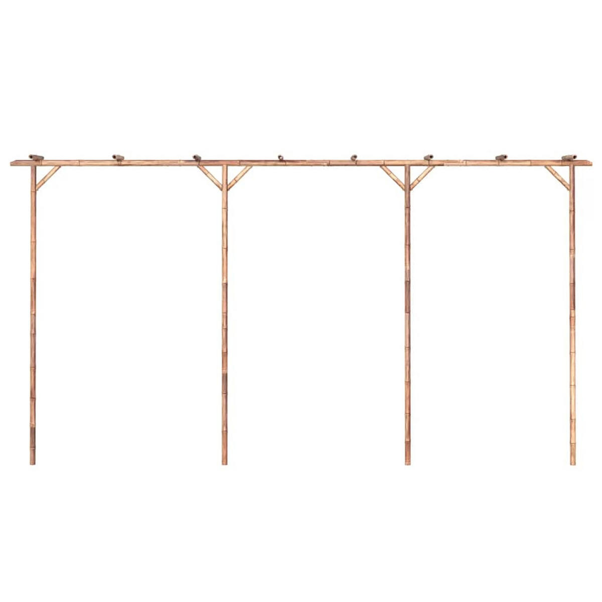 PERGOLA Bambus 385/40/205 Cm - Braun, Naturmaterialien (385/205/40cm) - vidaXL