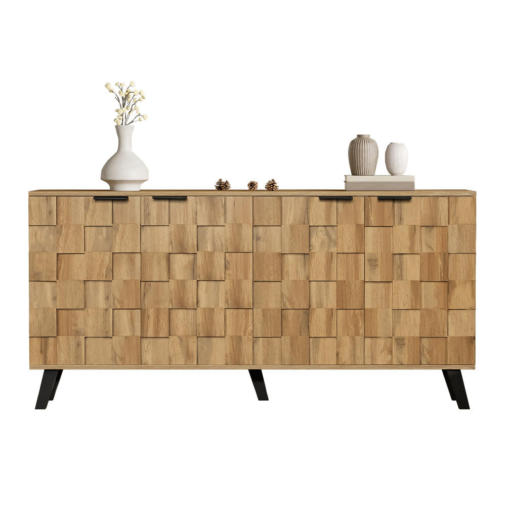 SIDEBOARD 160,5/78/35,5 cm mit 4 Türen - Naturfarben, Holz (160.5/78/35.5cm) - Kaket