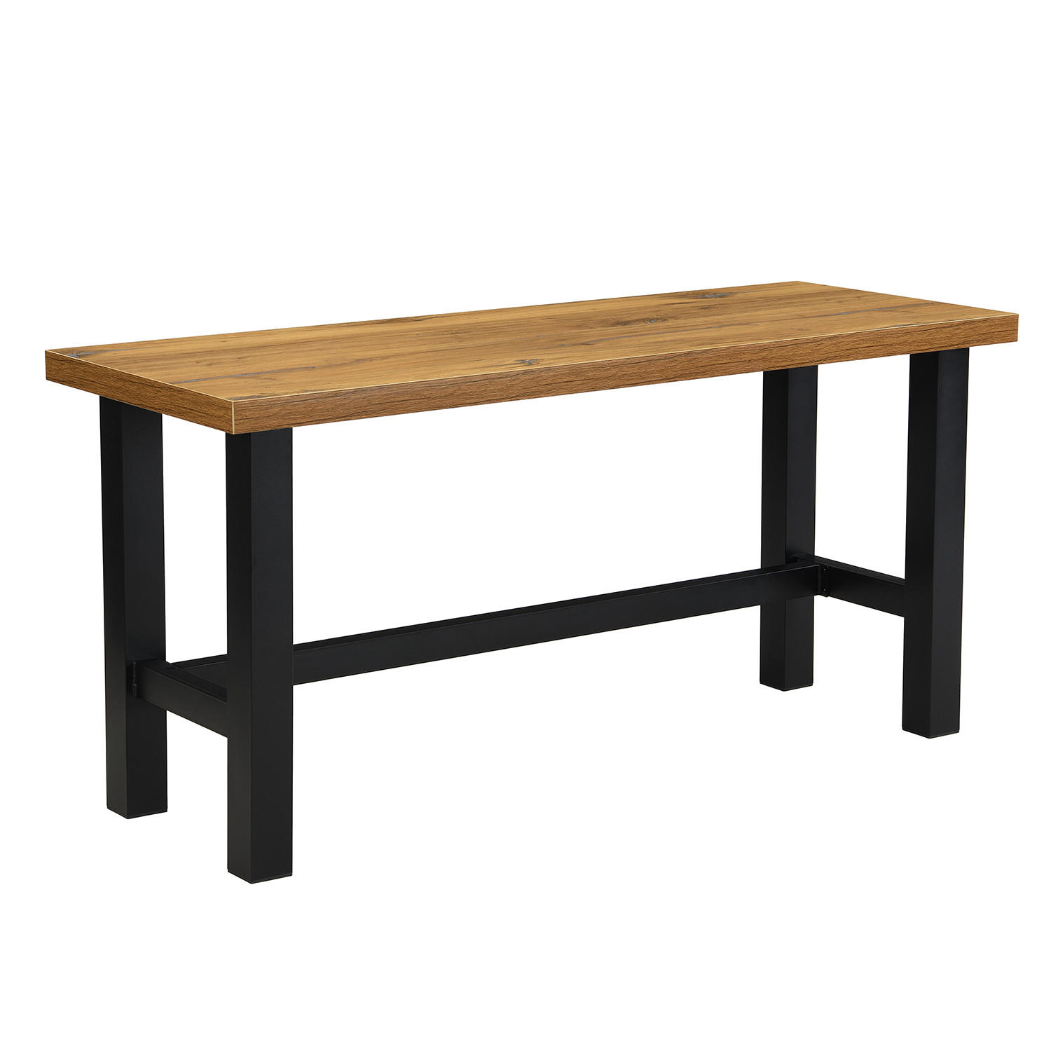 SCHREIBTISCH THOR 160/60/77 cm - Alteiche/Schwarz, Holzwerkstoff/Metall (60/160/77cm) - DUBI Möbel