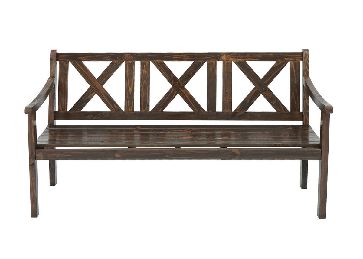 GARTENBANK Dunkelbraun - Dunkelbraun, Holz (160/91/61cm) - MCW