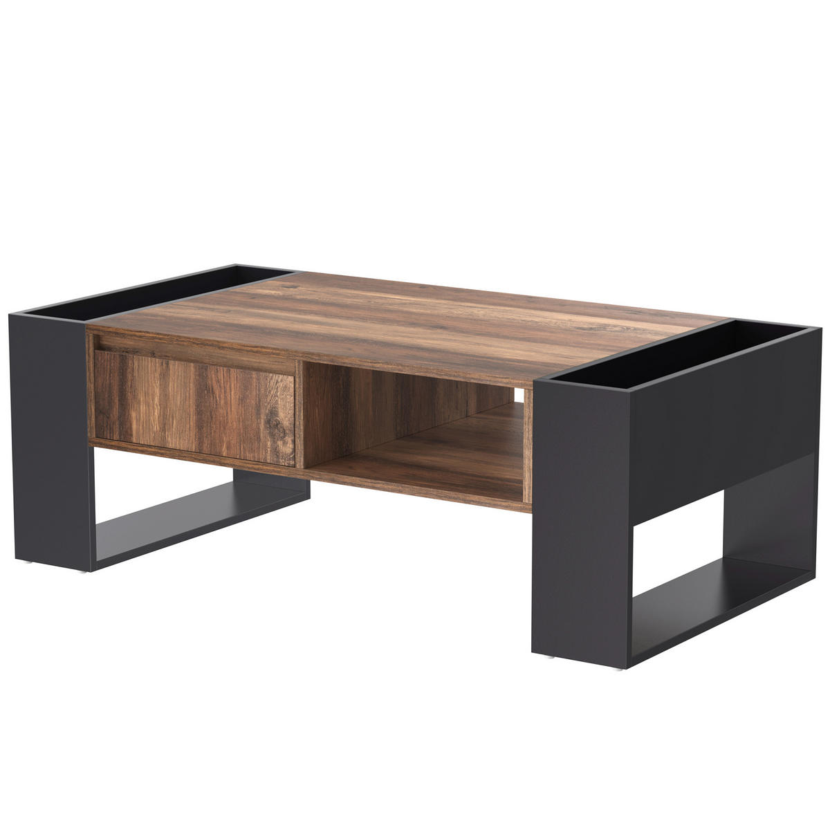 COUCHTISCH Anthrazit 160/60/40 cm - Grau, Holz (106/60/40cm) - Urban Meuble