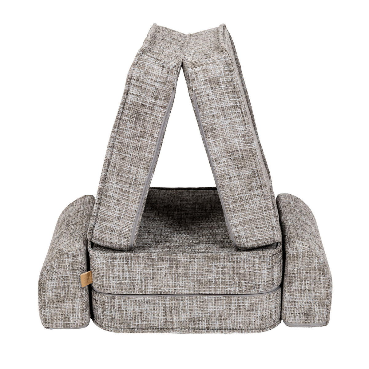 KINDERSOFA, Pocket Basic, Tangle, Mondgrau - Graubraun, Textil (120/25/60cm) - MeowBaby