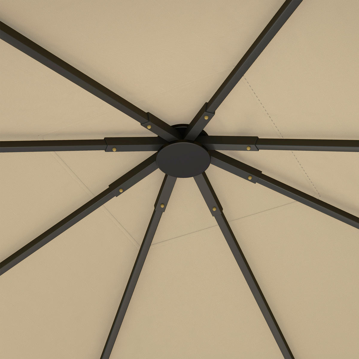 ERSATZDACH für Pavillon 3 x 3 m wasserabweisend Pavillondach UPF30+ Ersatzbezug Oxford-Stoff, 370 g/m², Beige - Beige, Textil (298/1/298cm)