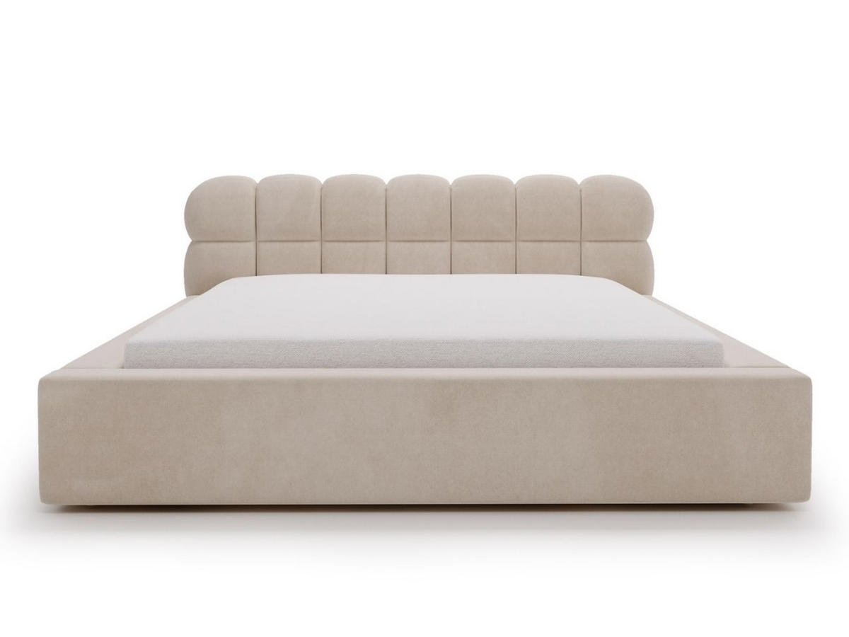 POLSTERBETT Plaza 180x200 Beige - Beige/Naturfarben, Holz/Kunststoff (180/200cm) - Graingold