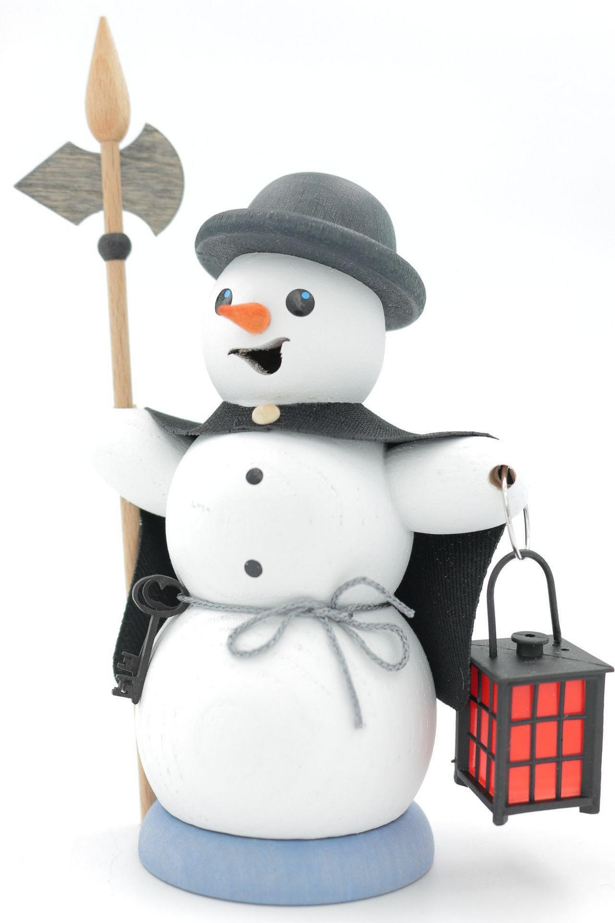 RAUCHFIGUR Schneemann Nachtwächter 13 cm - Multicolor, Holz (6/13/10cm)