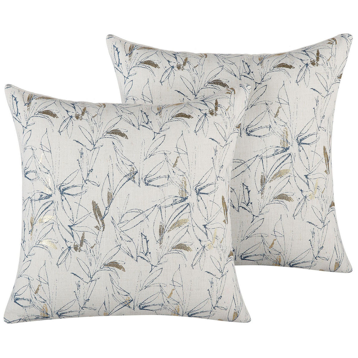 DEKOKISSEN 2er-Set Beige 45/45 cm Arbor - Beige, Textil (45/45cm) - Beliani