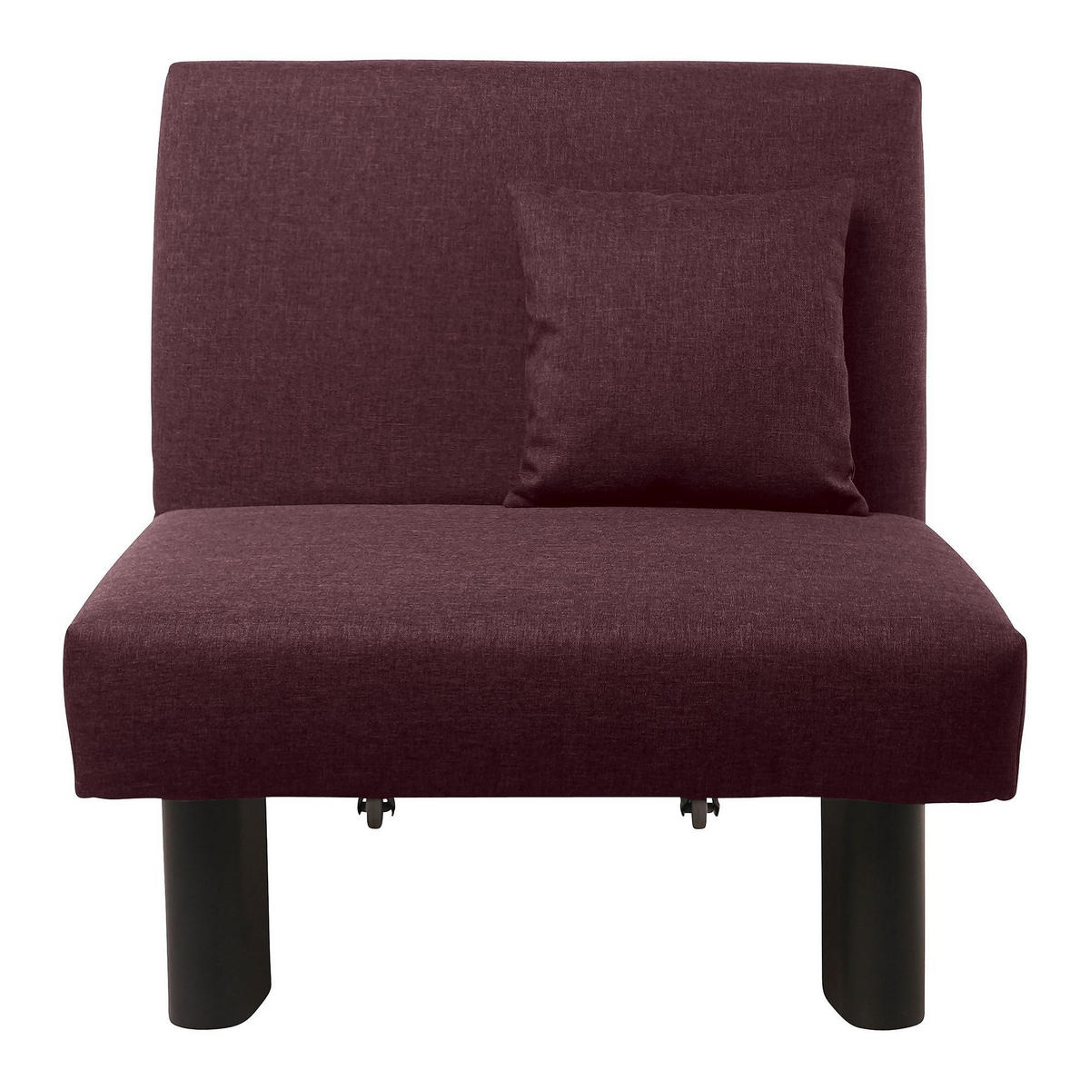 FALTSESSEL Kalomira Bezug Flachgewebe Metall schwarz / burgund - Weinrot, Kunststoff (100/85/85cm) - 58aufmkessel