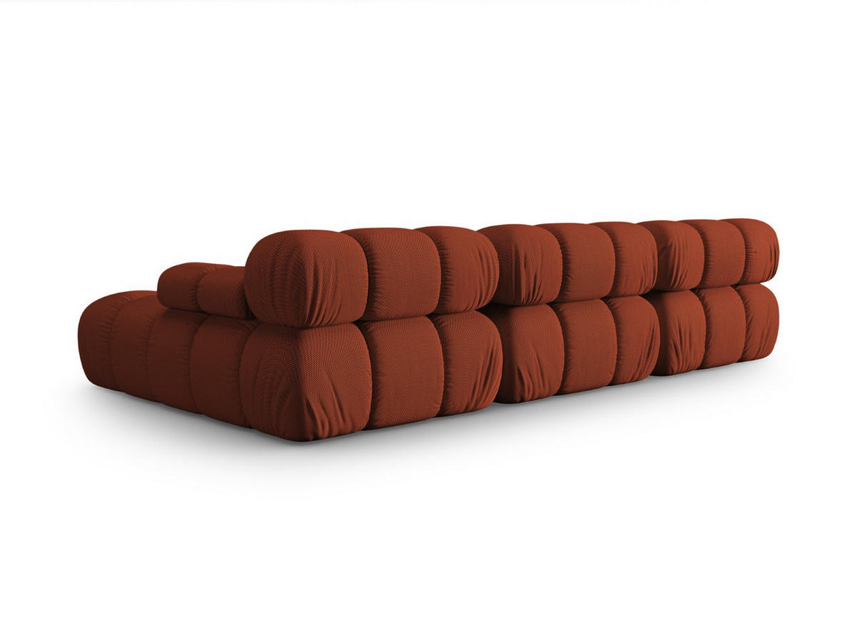 ECKSOFA modular rechts Bellis aus 3D-Stoff ziegelstein 4 Sitzplätze - Orange, Textil (155/282cm) - Micadoni