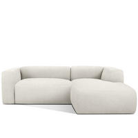 ECKSOFA RECHTS BUFFO, Weiß - Weiß, Holz/Holzwerkstoff (225/176cm) - KONSIMO®