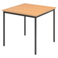 KANTINENTISCH Serie-V 80/80/72 cm in Buchefarben/Schwarz - Buchefarben/Schwarz, Holzwerkstoff (80/80/72cm) - bümö
