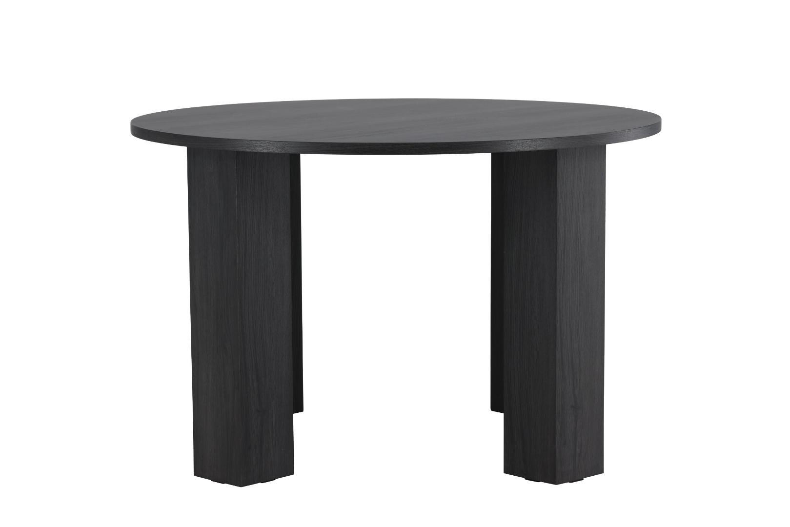 ESSTISCH, Juno, Schwarz, MDF, 120 x 120 x 75 cm - Schwarz, Holzwerkstoff (120/120/75cm) - ebuy24