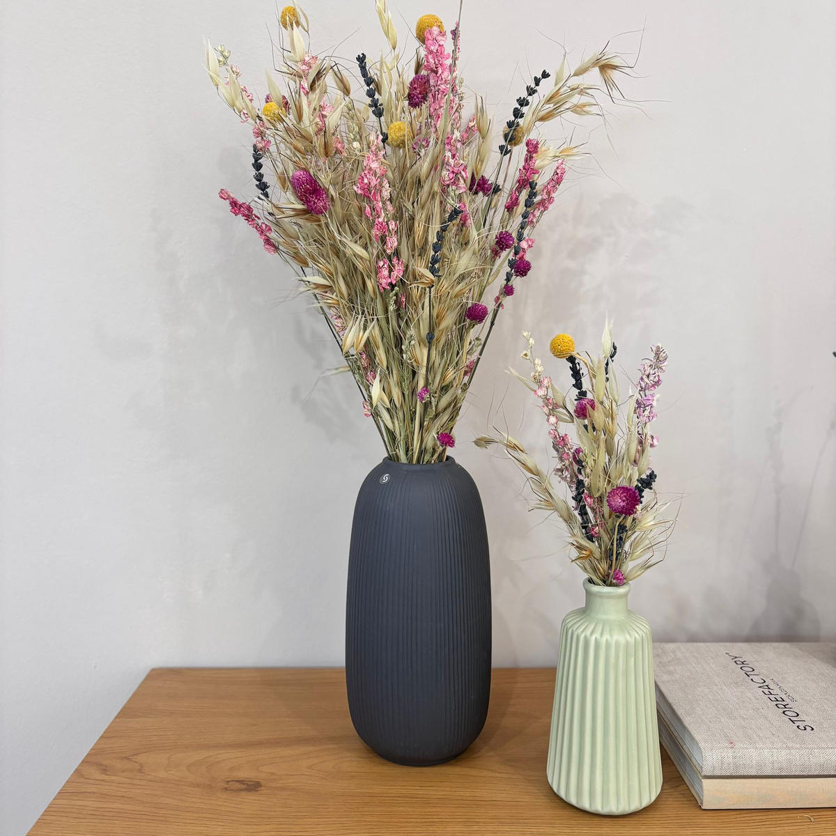 WIESENGLÜCK - Natürlicher Trockenblumenstrauß in beige-rosa - beige / 50 cm - Beige, Naturmaterialien (50cm) - Lykke & You