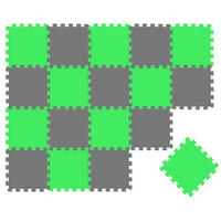 SPIELMATTE ab Null - 180/90/1 cm Puzzlematte Grau - Multicolor, Kunststoff (30/30cm) - Littletom