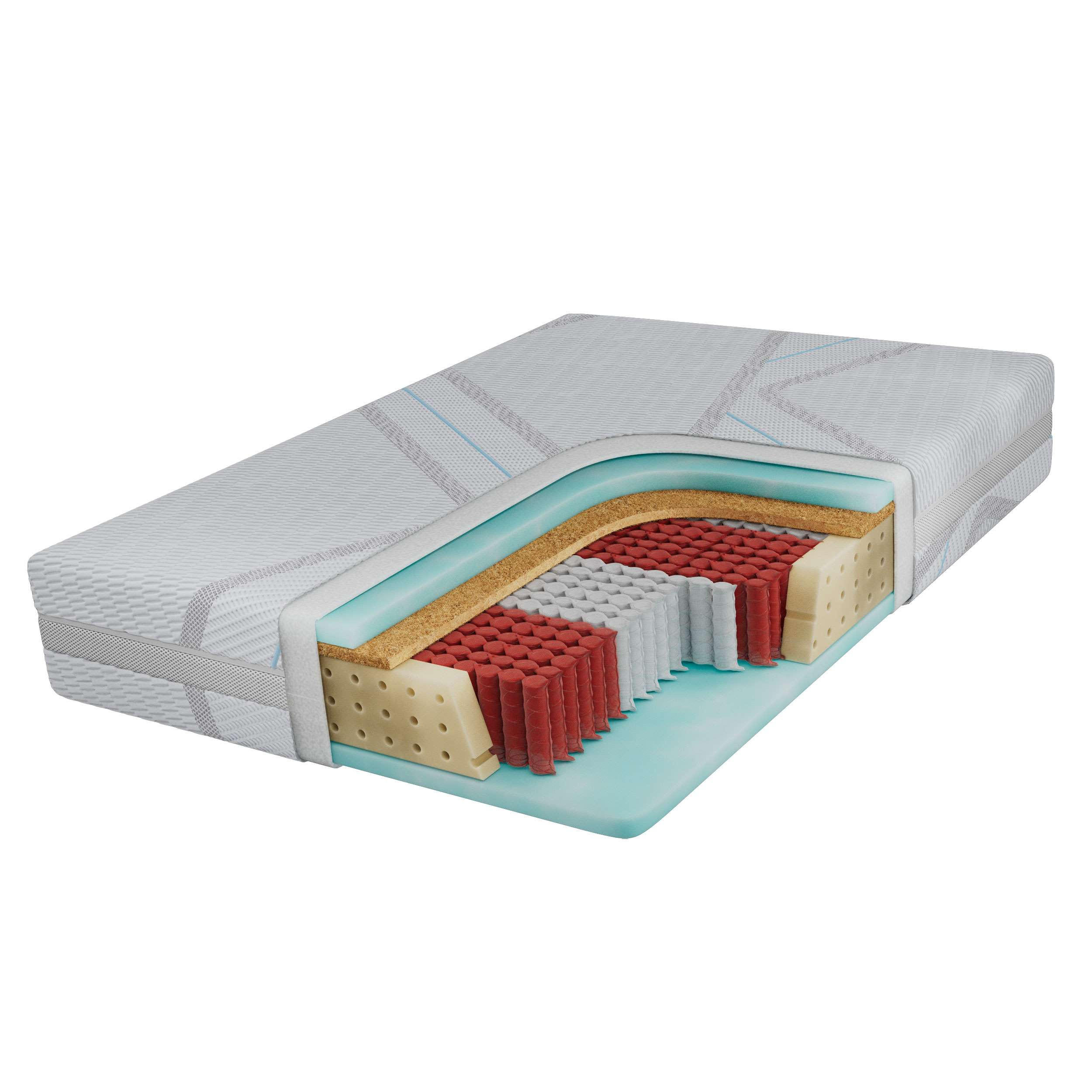 MKS Taschenmatratze Mehrfarbig 180x200 cm