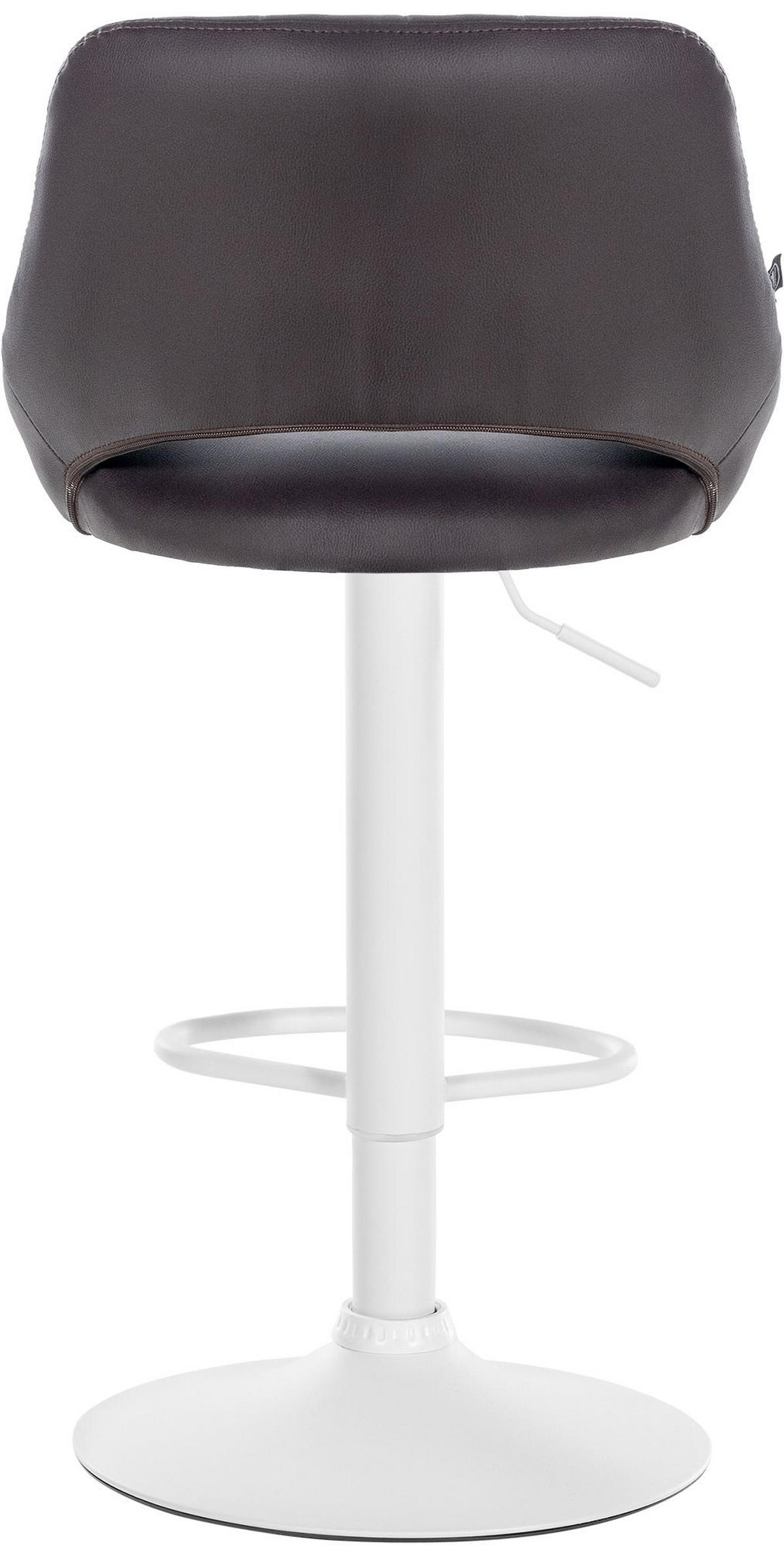 BARHOCKER 2er Set Milos Kunstleder W braun - Braun/Weiß, Kunststoff/Metall (47/106/48cm) - TPFLiving