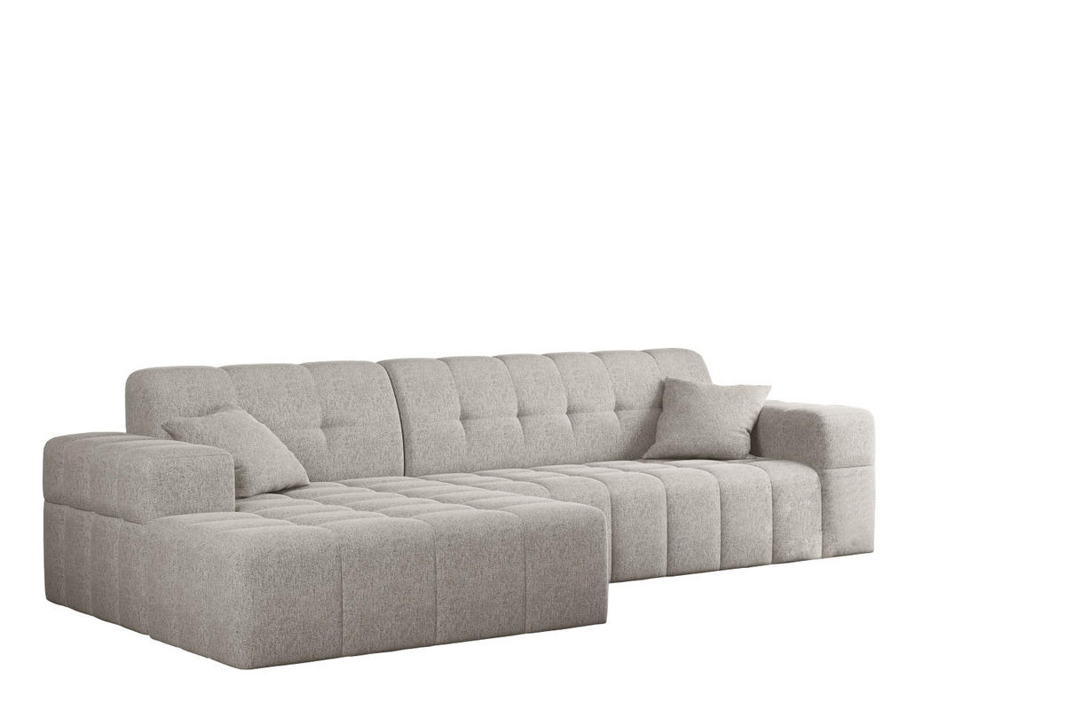 ECKSOFA L-Form NIMES Stoff Verita Beige Links - Beige, Holz (168/256cm) - Kaiser Möbel
