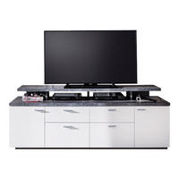 TV-ELEMENT Weiß - Weiß, Holzwerkstoff (180/66/47cm) - ebuy24