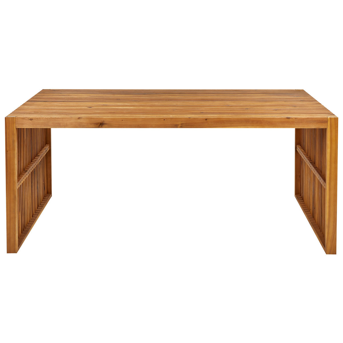 GARTENTISCH Akazienholz hellbraun 180/90 cm Sulzano - Hellbraun, Holz (90/180/75cm) - Beliani