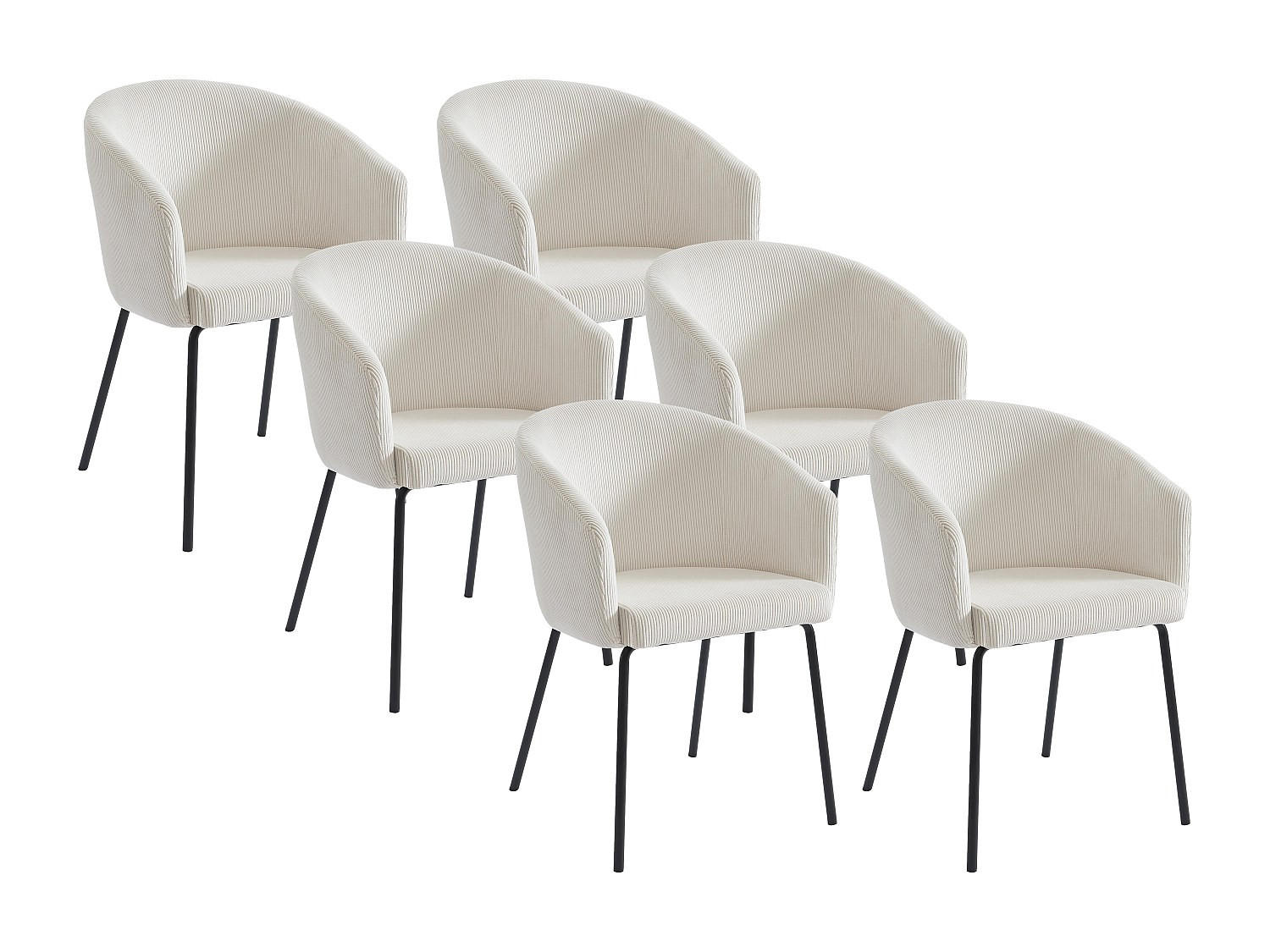 Vente-Unique Stuhl Creme 56.5x79x58.5 cm