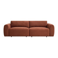 RELAXSOFA - 4 Personen - samt - terracotta Pastaro - Terracotta, Textil (242/75/109cm) - Vente-Unique
