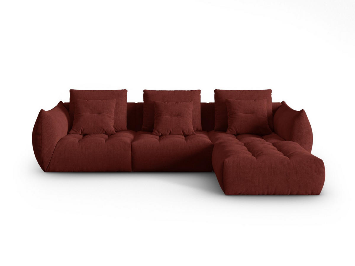 SOFA modular Bloom aus strukturiertem Stoff rot 2 Sitzplätze - Rot, Textil (216/332cm) - Micadoni