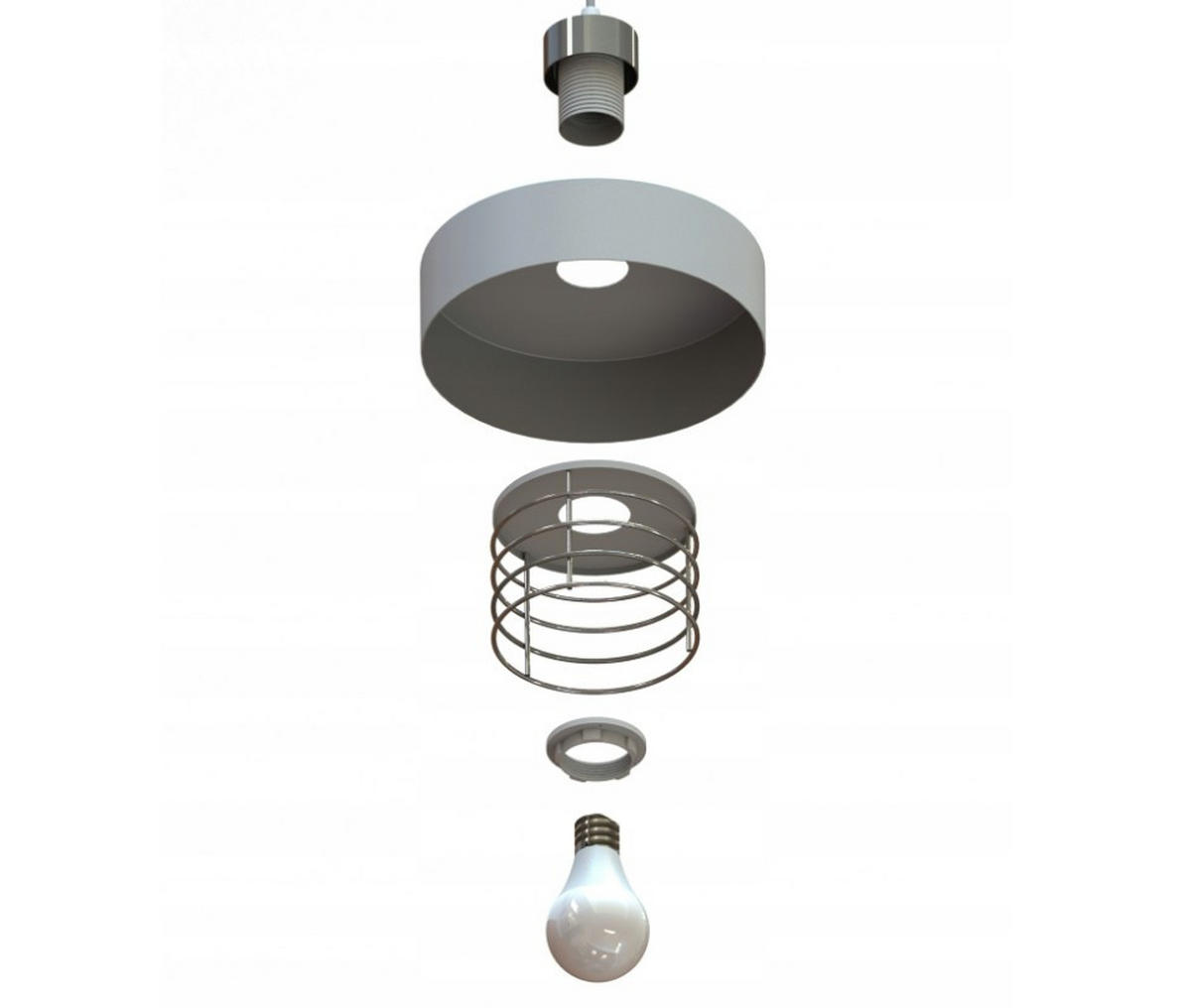 PENDELLEUCHTE ECRU - Beige/Goldfarben, Metall (44/44/100cm) - kiki design