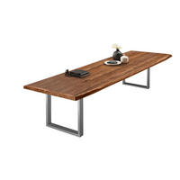 ESSTISCH VALIN - Silberfarben/Braun, Holz/Metall (120/320/79cm) - SAM