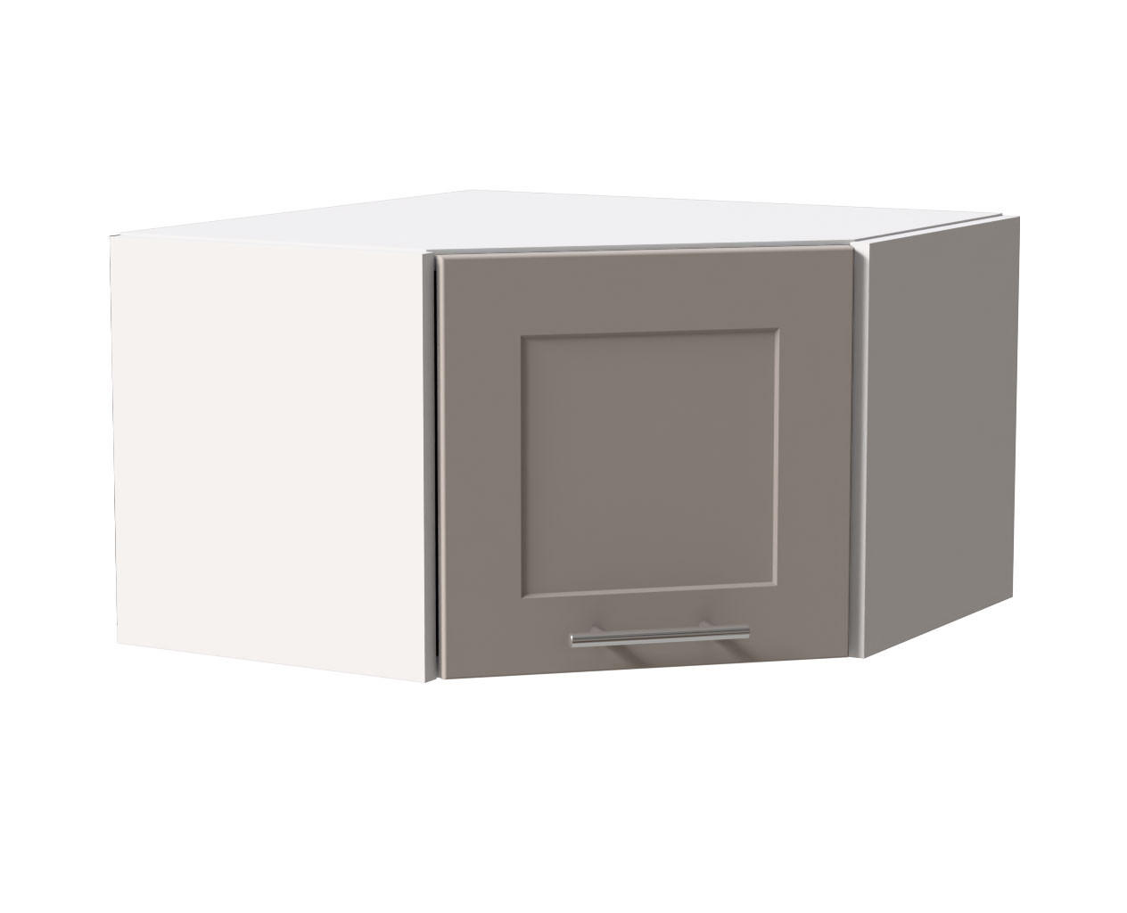 ECKHÄNGESCHRANK Oslo W10/60/36 Weiß / Kaschmir Matt 60 / 60 / 36cm - Kaschmir/Weiß, Holz/Holzwerkstoff (60/36/60cm) - Feldmann-Wohnen