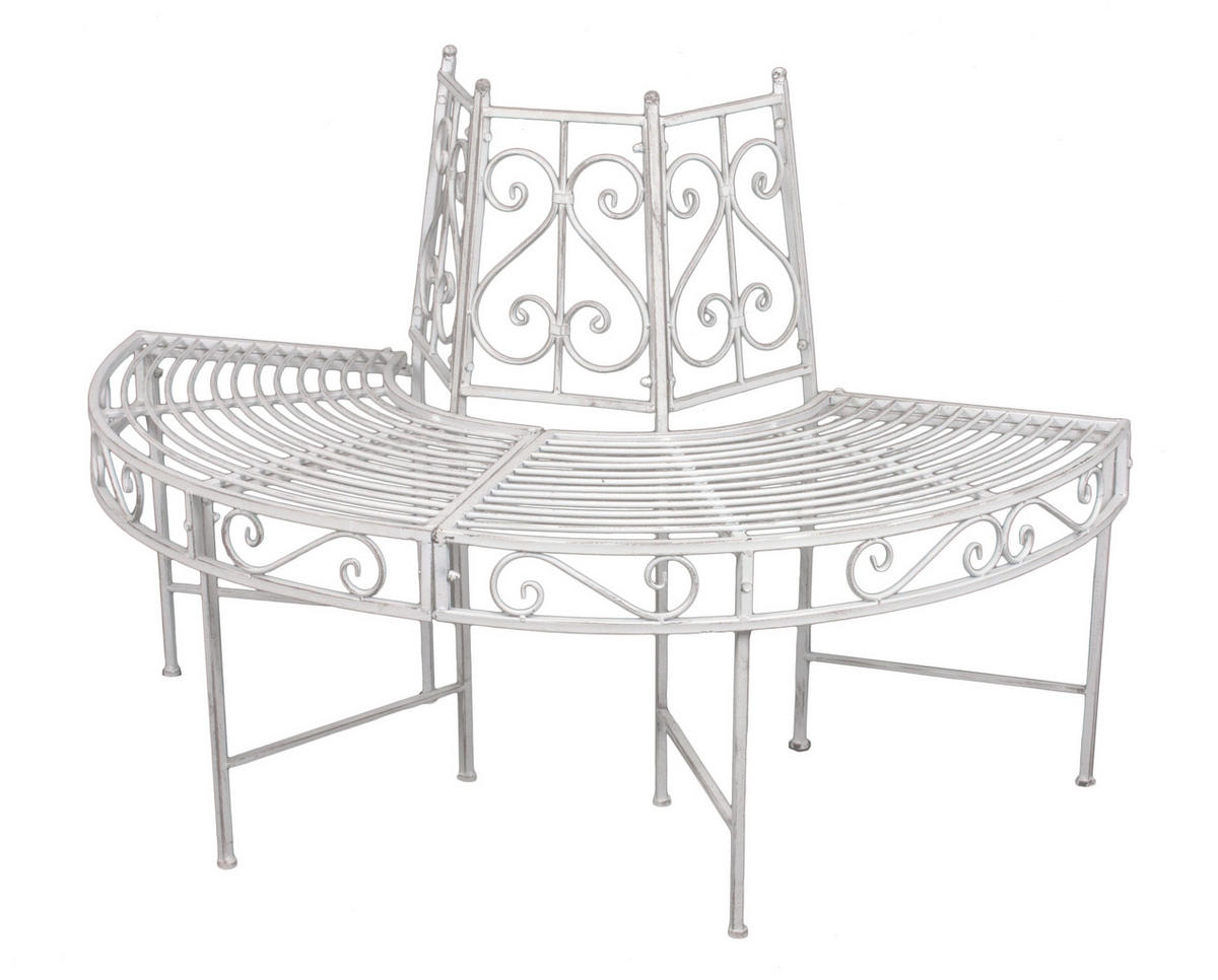 BAUMBANK Frida Stahl Antik-weiß 80x63x122cm - Weiß, Metall (63/80/122cm) - DELUKE