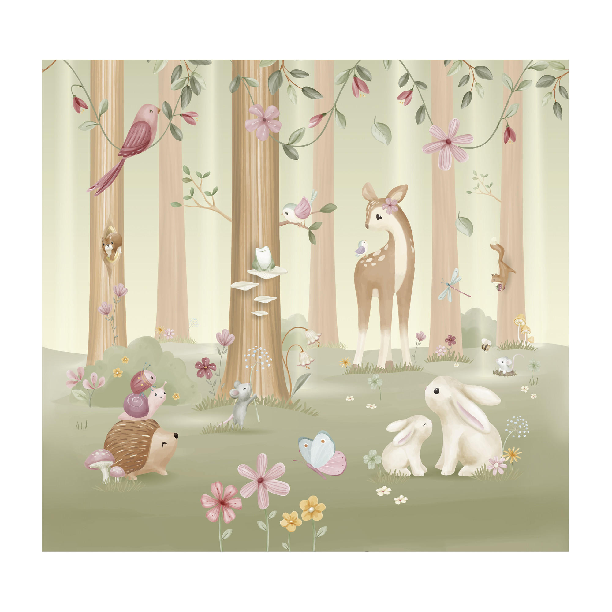 FOTOTAPETE Fairy Garden - Multicolor, Papier/Kunststoff (300/280cm) - Little Dutch