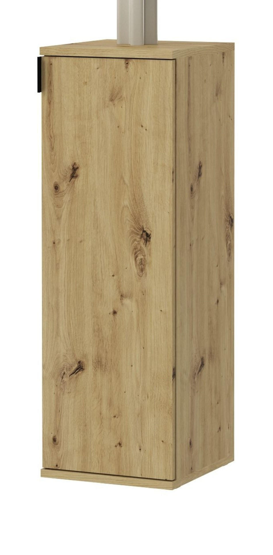 SCHUHSCHRANK Eiche Artisan 30 cm, Flurschrank mit flexibler Inneneinteilung - Schwarz/Eiche Artisan, Holzwerkstoff/Metall (30/99/34cm) - Inn.Furn